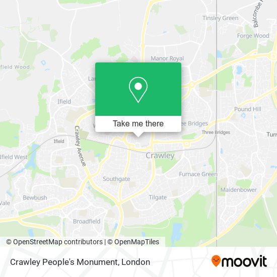 Crawley People's Monument map