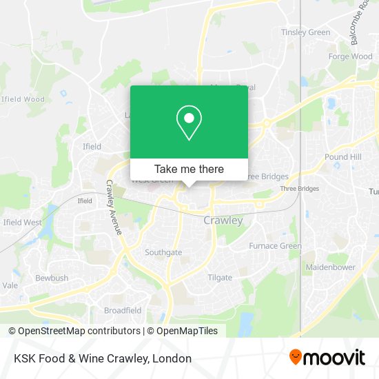 KSK Food & Wine Crawley map