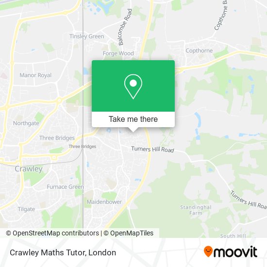 Crawley Maths Tutor map