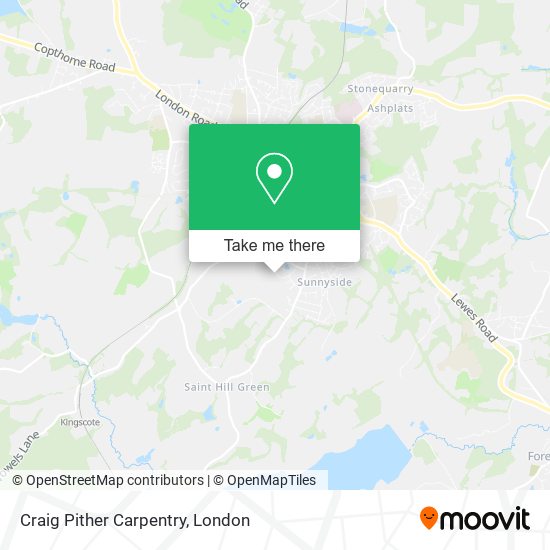 Craig Pither Carpentry map