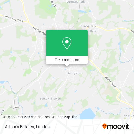 Arthur's Estates map