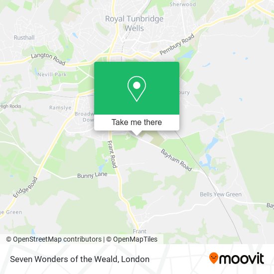 Seven Wonders of the Weald map