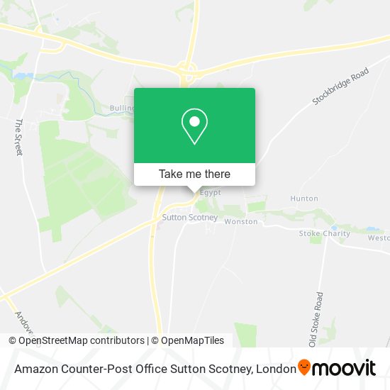 Amazon Counter-Post Office Sutton Scotney map