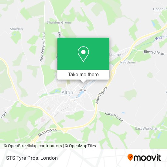 STS Tyre Pros map