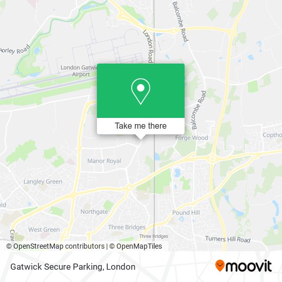 Gatwick Secure Parking map