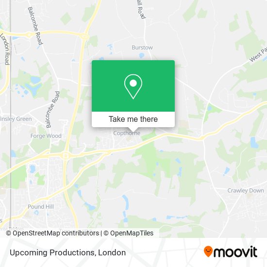 Upcoming Productions map