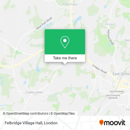 Felbridge Village Hall map