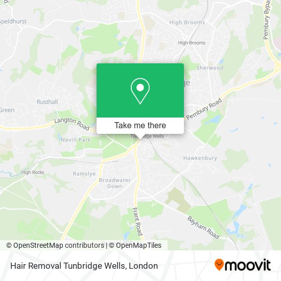 Hair Removal Tunbridge Wells map