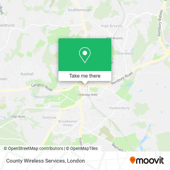 County Wireless Services map