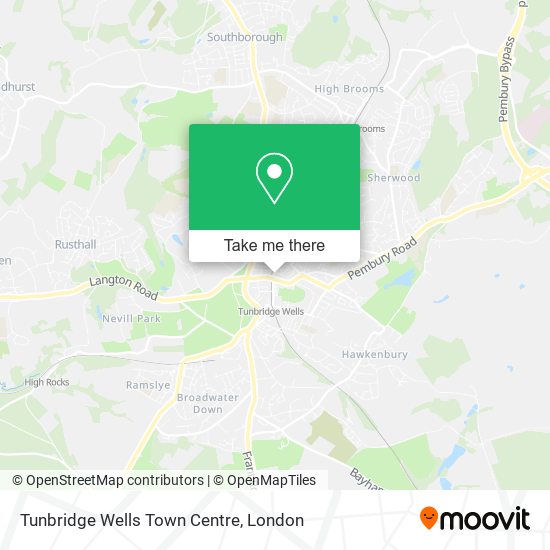 Tunbridge Wells Town Centre map