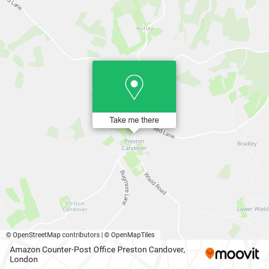Amazon Counter-Post Office Preston Candover map