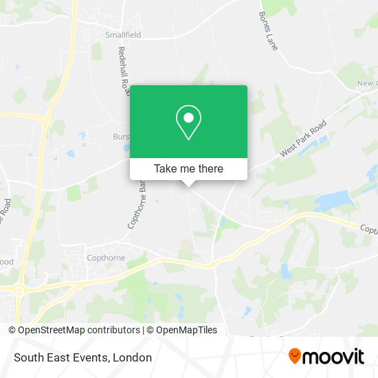 South East Events map