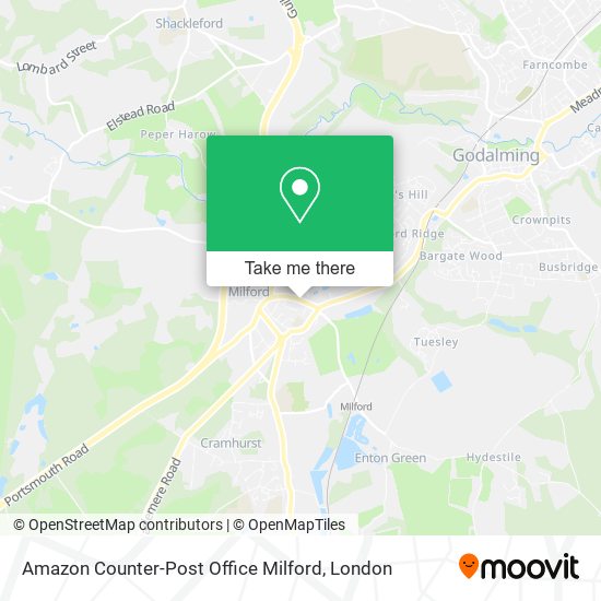 Amazon Counter-Post Office Milford map