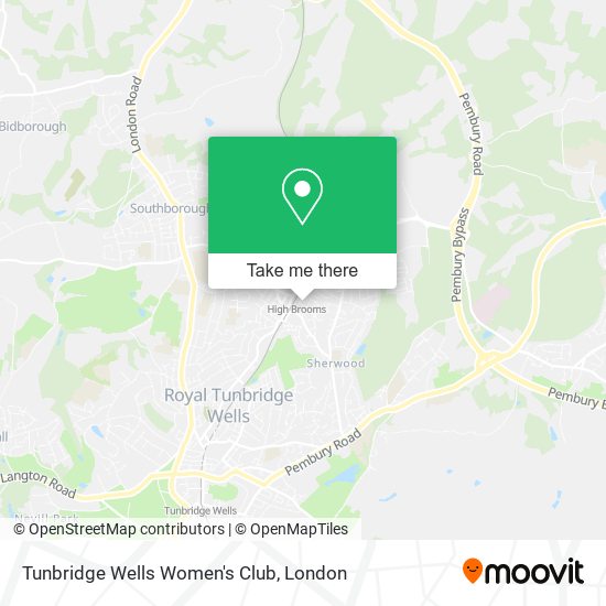 Tunbridge Wells Women's Club map