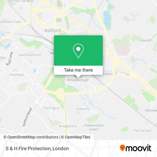 S & H Fire Protection map