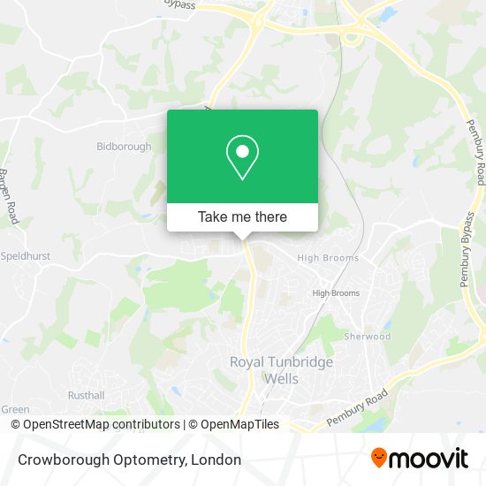 Crowborough Optometry map