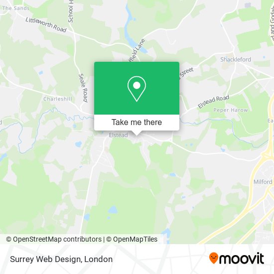 Surrey Web Design map