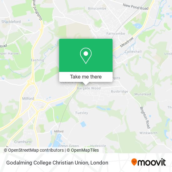 Godalming College Christian Union map