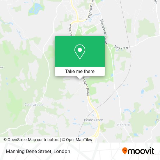 Manning Dene Street map