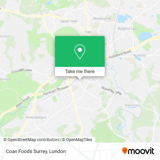 Coan Foods Surrey map
