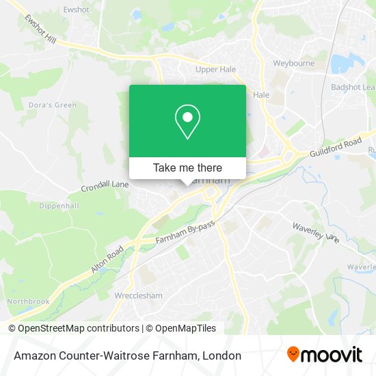 Amazon Counter-Waitrose Farnham map