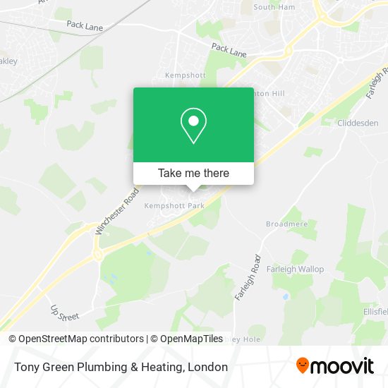 Tony Green Plumbing & Heating map