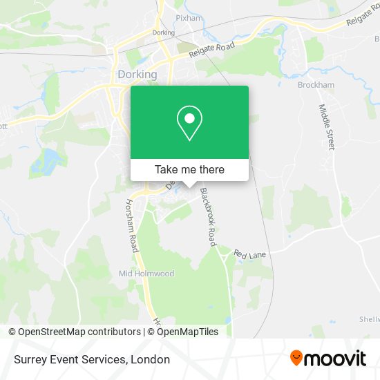 Surrey Event Services map