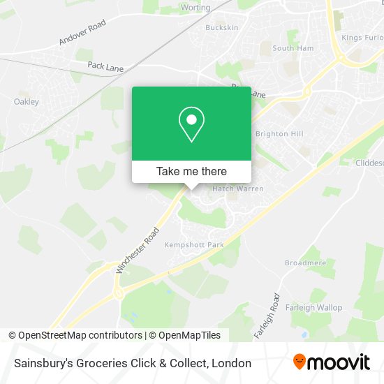 Sainsbury's Groceries Click & Collect map