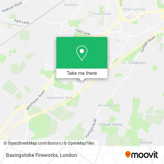 Basingstoke Fireworks map
