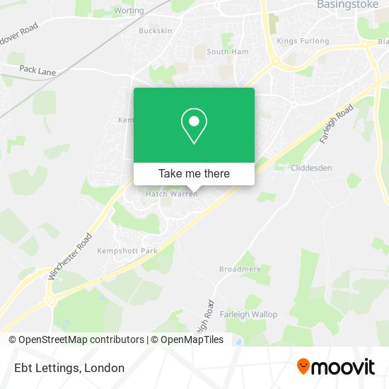 Ebt Lettings map