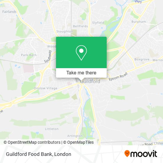 Guildford Food Bank map