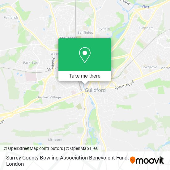 Surrey County Bowling Association Benevolent Fund map