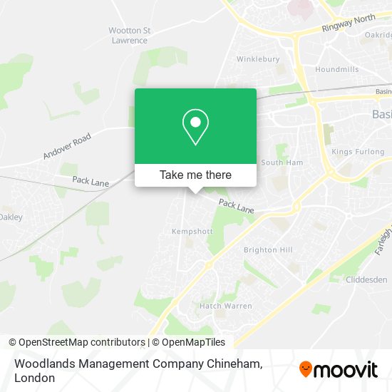 Woodlands Management Company Chineham map