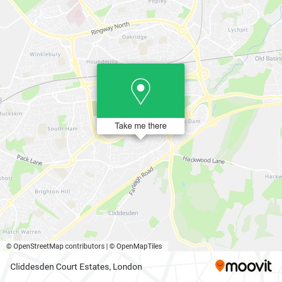 Cliddesden Court Estates map
