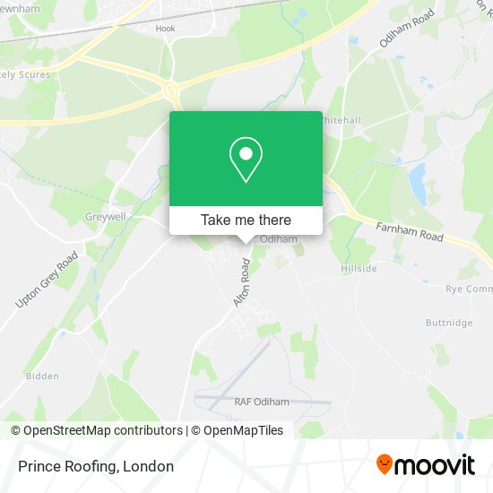 Prince Roofing map