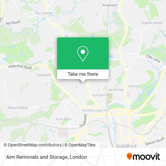 Aim Removals and Storage map