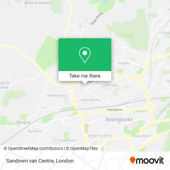 Sandown van Centre map