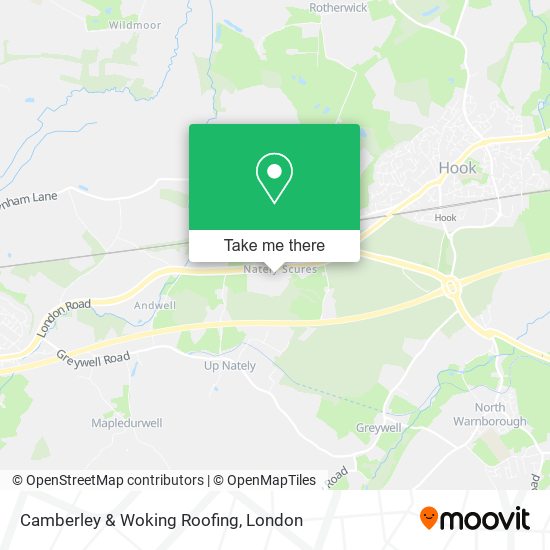 Camberley & Woking Roofing map