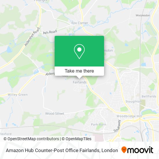 Amazon Hub Counter-Post Office Fairlands map