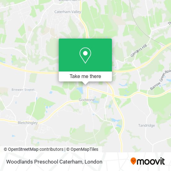 Woodlands Preschool Caterham map