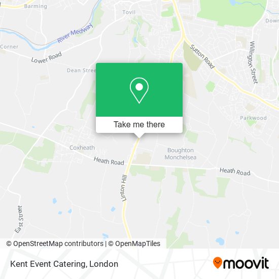 Kent Event Catering map