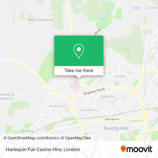 Harlequin Fun Casino Hire map