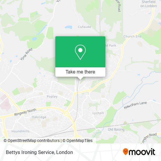 Bettys Ironing Service map