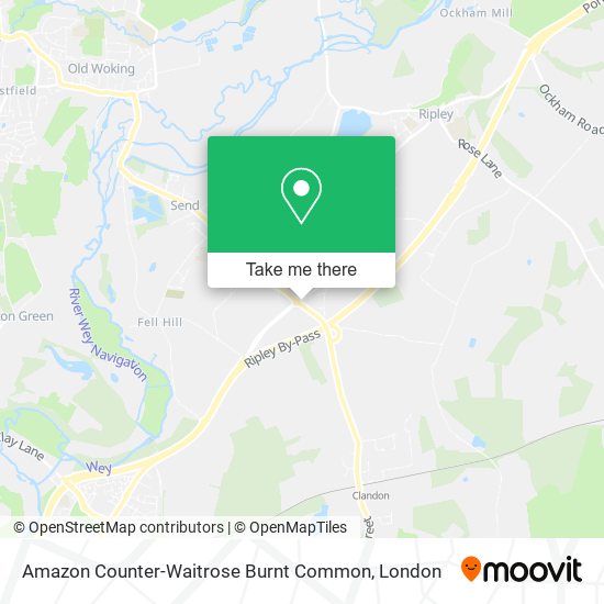 Amazon Counter-Waitrose Burnt Common map