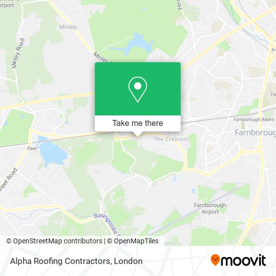 Alpha Roofing Contractors map