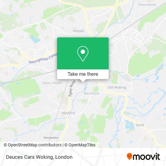 Deuces Cars Woking map