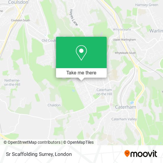 Sr Scaffolding Surrey map
