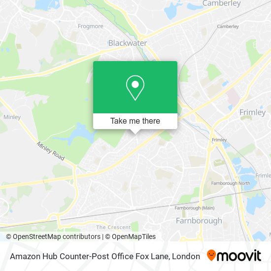 How to get to Amazon Hub CounterPost Office Fox Lane in Rushmoor by