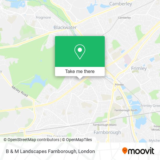 B & M Landscapes Farnborough map