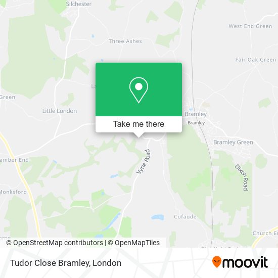Tudor Close Bramley map